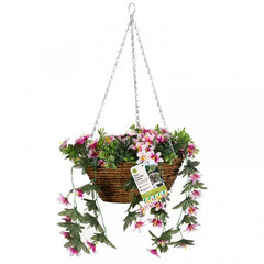 Artificial Star Gazing Lily Hanging Basket