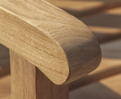 Henley Semi-Circular Curved Teak Bench with Arms