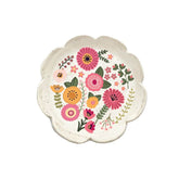 FLORAL LUXE SCALLOPED EDGE STONEWARE TRINKET DISH