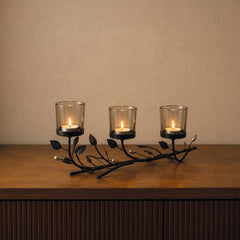 Leaf Triple Tealight Holder