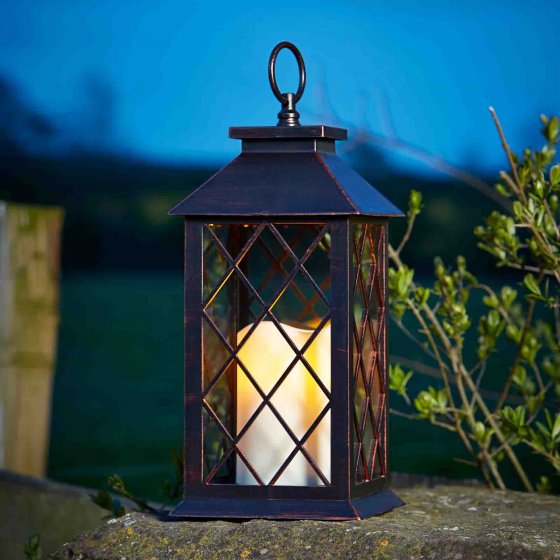 Lattice Battery Candle Lantern