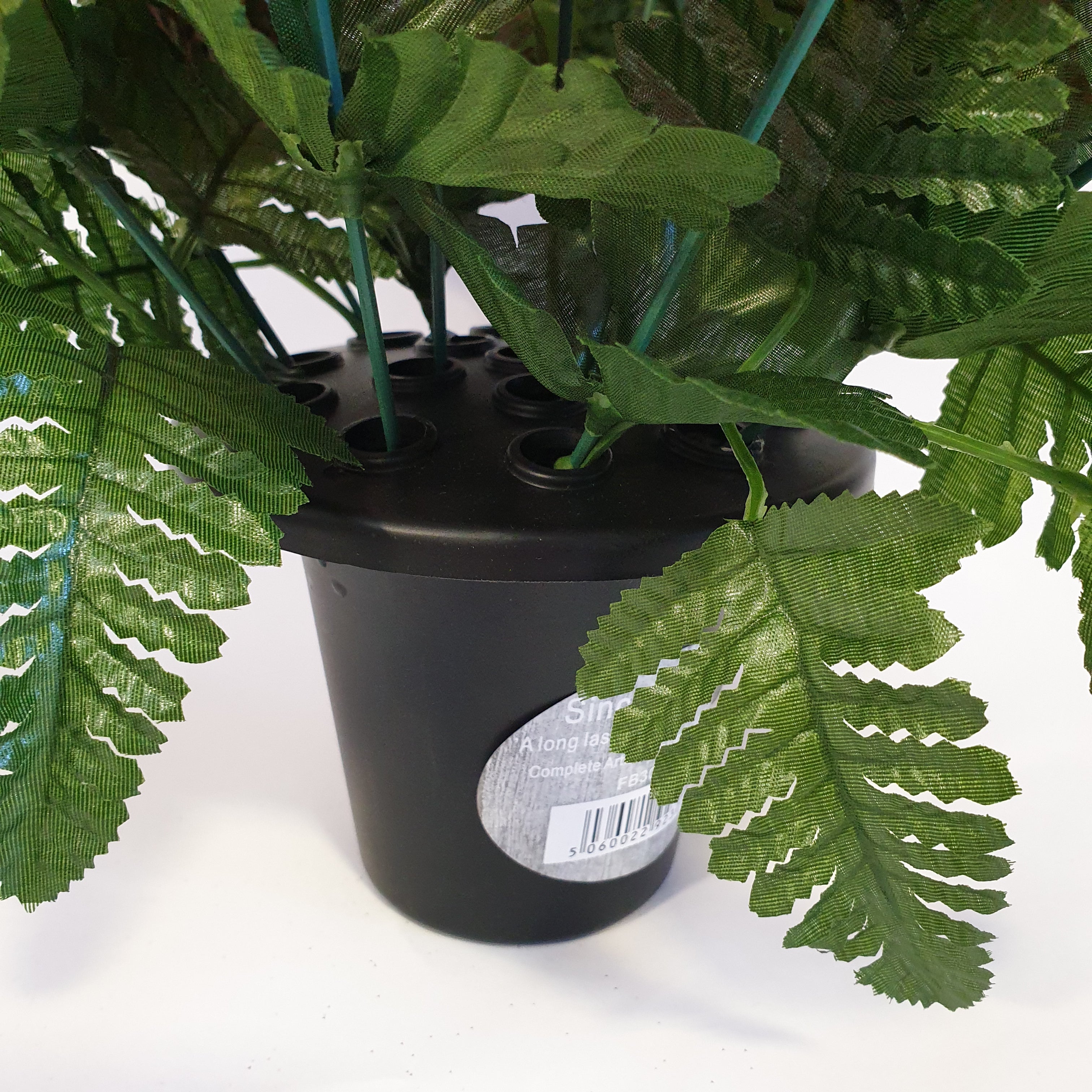 Artificial Poppy Grave Pot