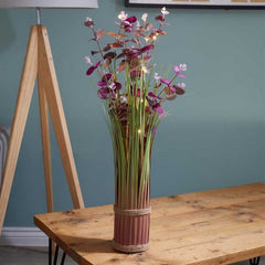Eucalyptus Violet Battery Lit Bouquet