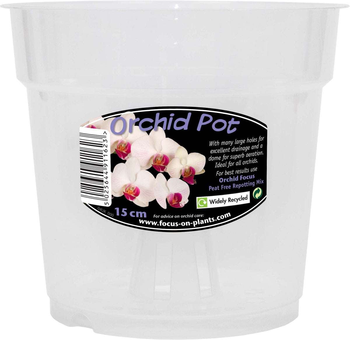Clear Orchid Pot 15cm