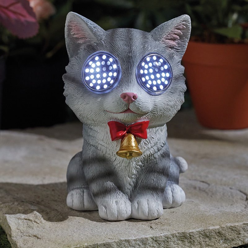 Blinkin' Cat Solar Light Ornament