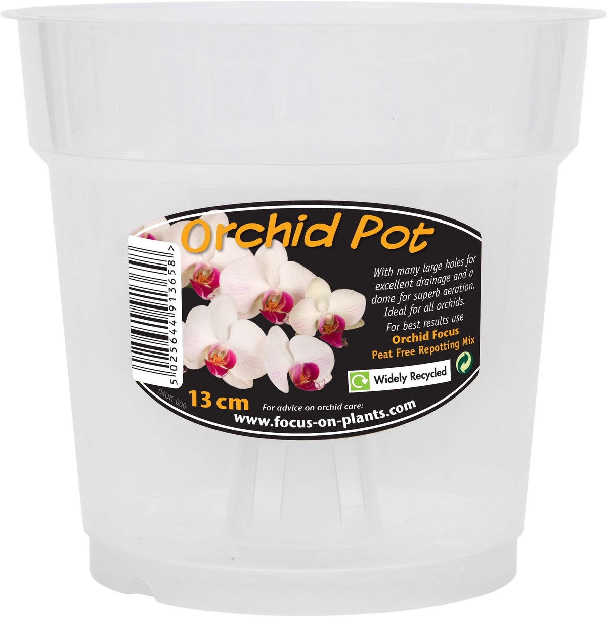 Clear Orchid Pot 19cm