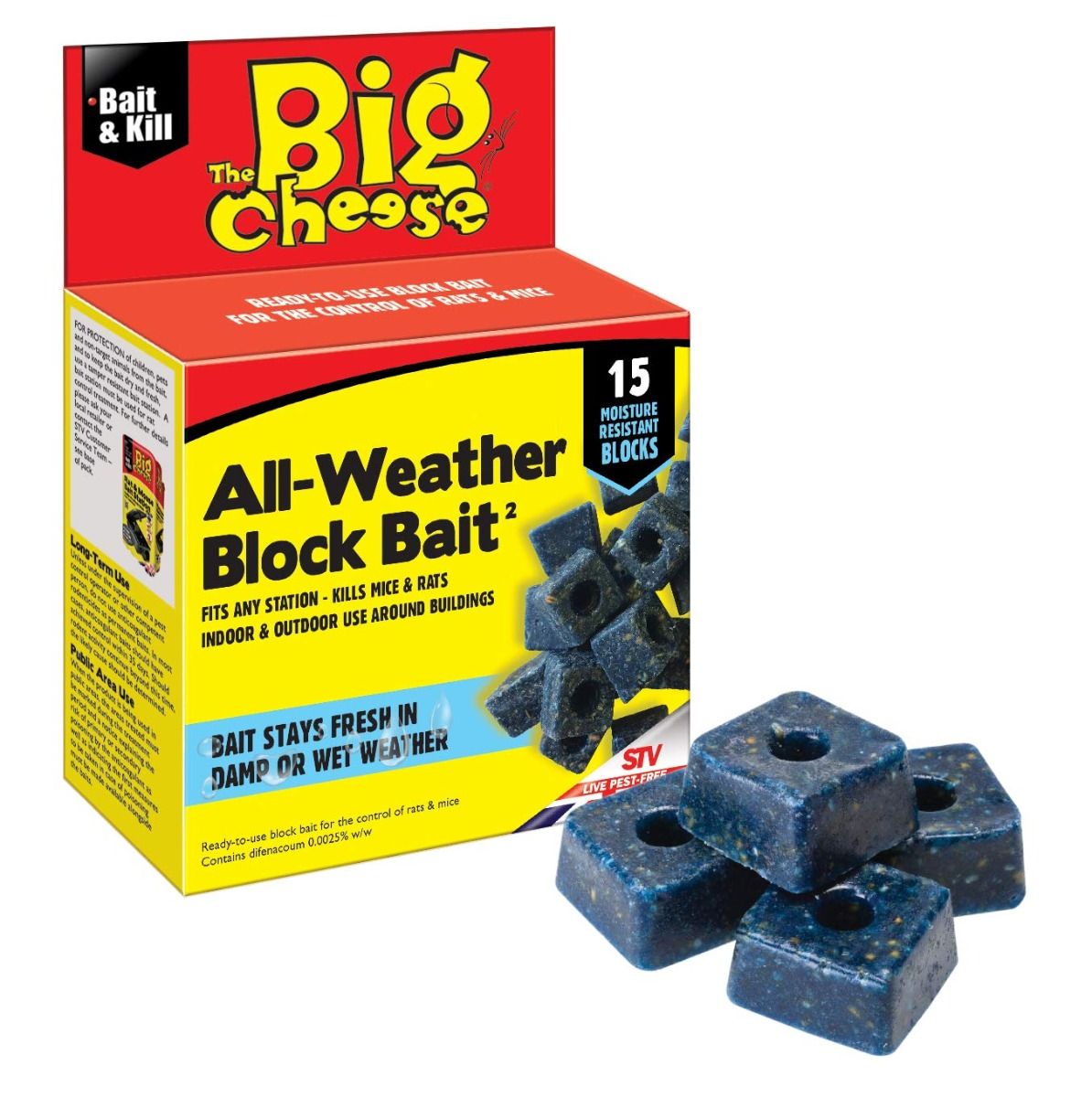 Big Cheese All Weather Block Bait (15 Blocks)