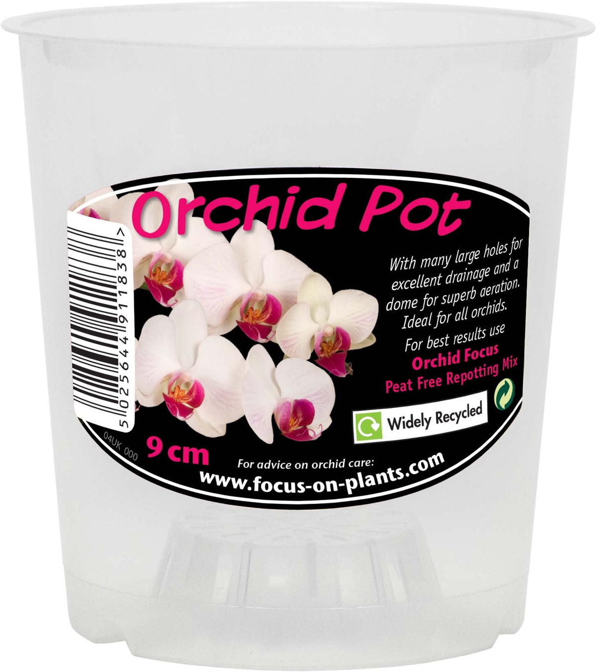 Clear Orchid Pot 9cm