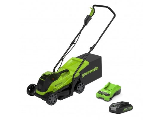 33cm Cordless Mower with 24V/2A Battery & Charger