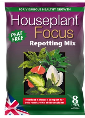 8L Houseplant Focus Repotting Mix Peat Free