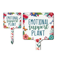 Floral Emotional Support Plant Planter Sign