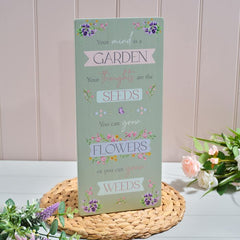 COTTAGE GARDEN WOODEN WALL PLAQUE