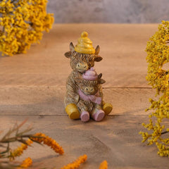HIGHLAND COW RAINCOAT FAMILY ORNAMENT