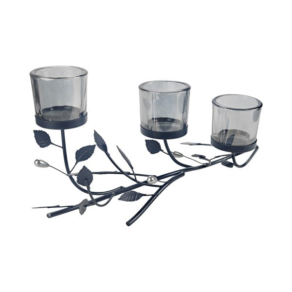 Leaf Triple Tealight Holder
