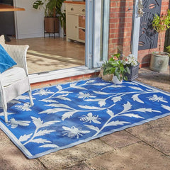 Alfresco Rug BeeLeaves - Blue