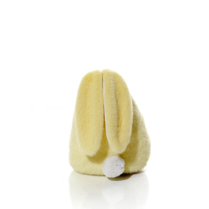 BUNNY HOPS PLUSH BACK FACING BUNNY SITTING ORNAMENT YELLOW