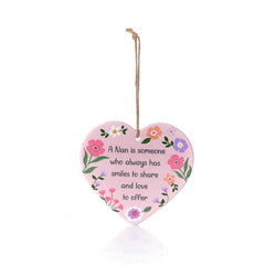 BRIGHT AND BEAUTIFUL CERAMIC HANGING HEART NAN