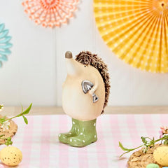 Clay Hedgehog With Green Spot Wellies