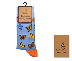 FUNKY BAMBOO SOCKS - BUTTERFLY, SIZE 4-7