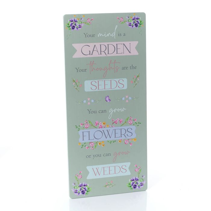 COTTAGE GARDEN WOODEN WALL PLAQUE