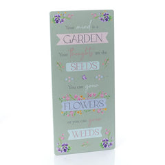COTTAGE GARDEN WOODEN WALL PLAQUE