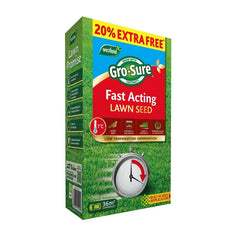 Gro-Sure Fast Acting Lawn Seed 30m2 + 20% Extra Free
